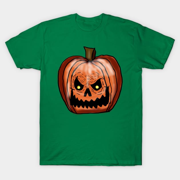 Evil Pumpkin T-Shirt by Eric03091978